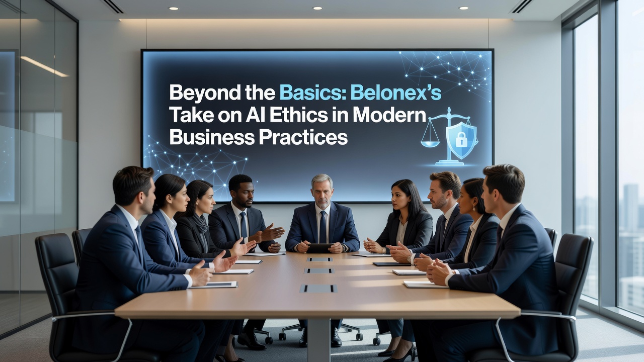 Discussion on AI ethics frameworks during a business strategy session
